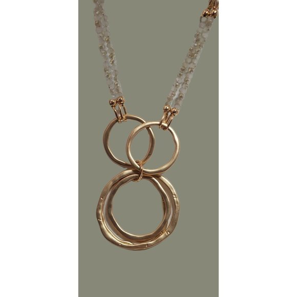 New! Long Gold‎ Circle Necklace - Picture 4 of 7